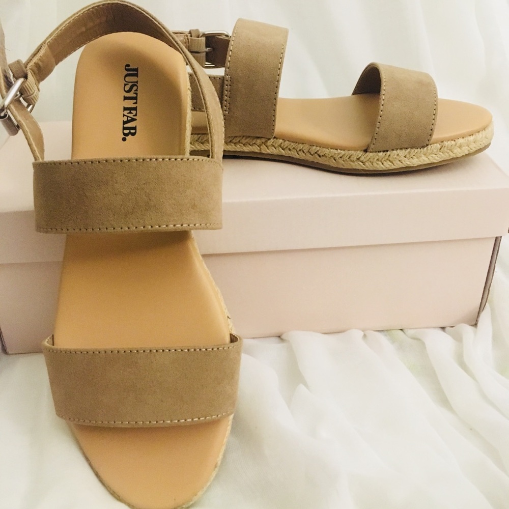 JustFab ariane double strap buckle sandal